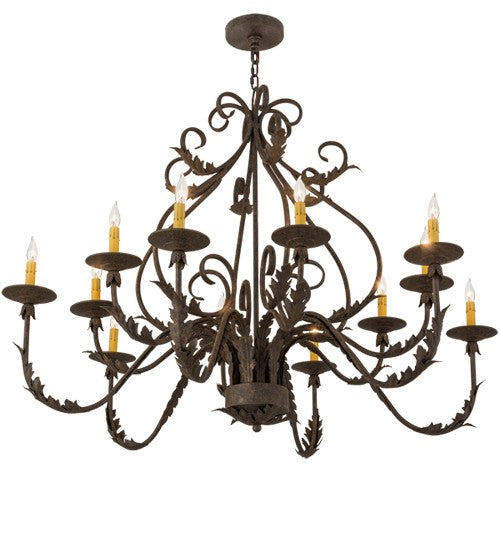 2nd Ave Lighting French Elegance 48" Wide 12 LT Chandelier in Antiquity Finish