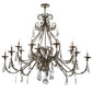 2nd Ave Lighting French Elegance 60" Wide 16 LT Chandelier in Antique Silver Finish