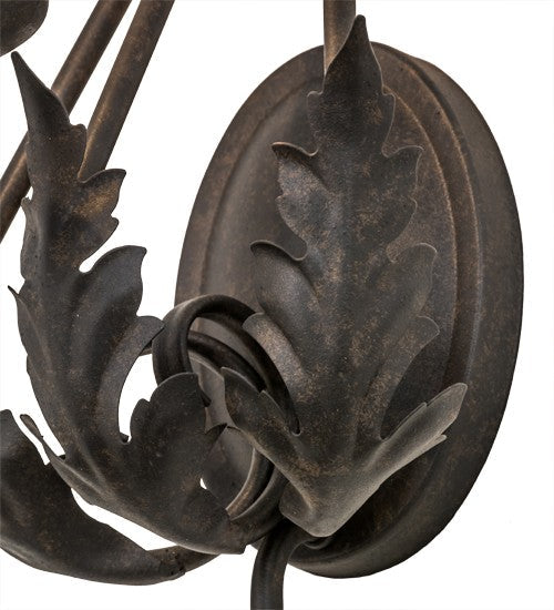 2nd Ave Lighting French Elegance 9" Wide Wall Sconce in Chestnut Finish