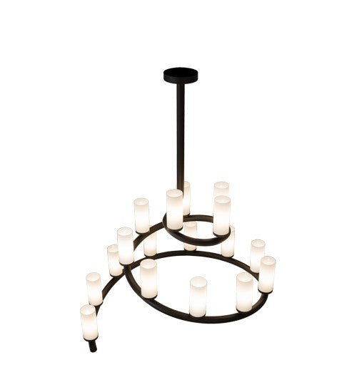 2nd Ave Lighting French Horn 60" Wide 17 LT Chandelier in Oil Rubbed Bronze Finish