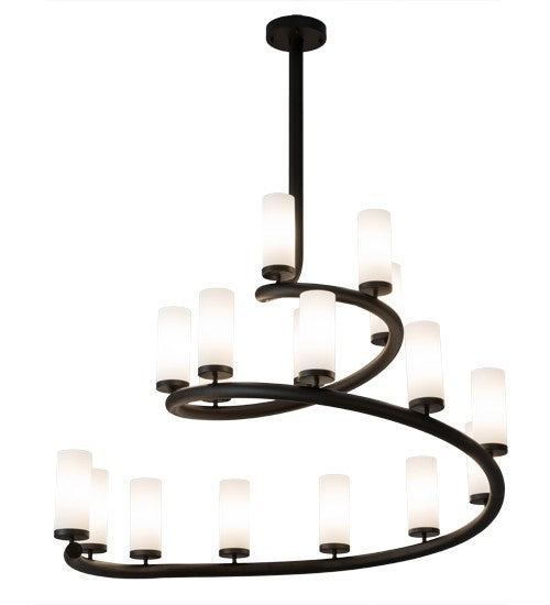 2nd Ave Lighting French Horn 60" Wide 17 LT Chandelier in Oil Rubbed Bronze Finish