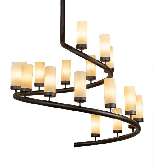 2nd Ave Lighting French Horn 60" Wide 17 Light Chandelier in Oil Rubbed Bronze Finish