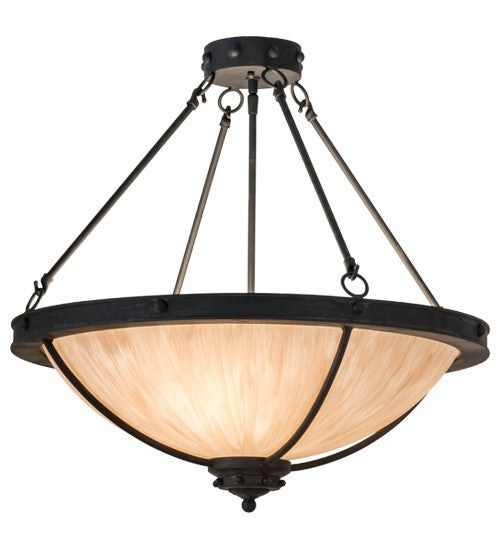2nd Ave Lighting Freya 24" Semi-Flushmount in Costello Black