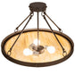 2nd Ave Lighting Freya 24" Wide Semi-Flushmount in Wrought Iron Finish