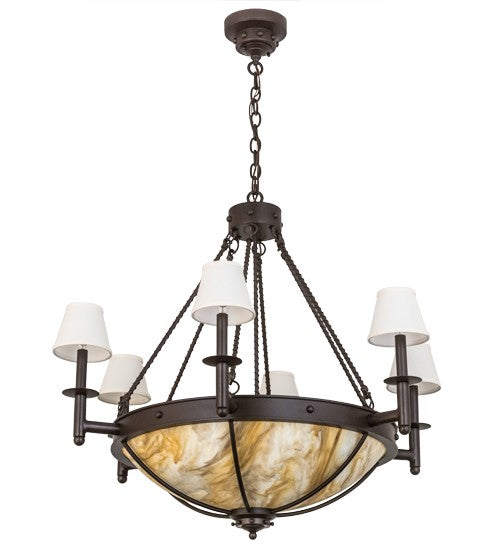 2nd Ave Lighting Freya 36" Wide 6 LT Chandelier in Cafe Noir Finish
