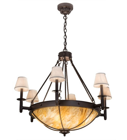 2nd Ave Lighting Freya 36" Wide 6 LT Chandelier in Cafe Noir Finish