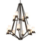 2nd Ave Lighting Galen 42" Wide Two Tier 12 Light Chandelier in Timeless Bronze Finish