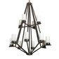 2nd Ave Lighting Galen 42" Wide Two Tier 12 Light Chandelier in Timeless Bronze Finish