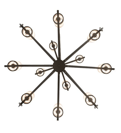 2nd Ave Lighting Galen 42" Wide Two Tier 12 Light Chandelier in Timeless Bronze Finish