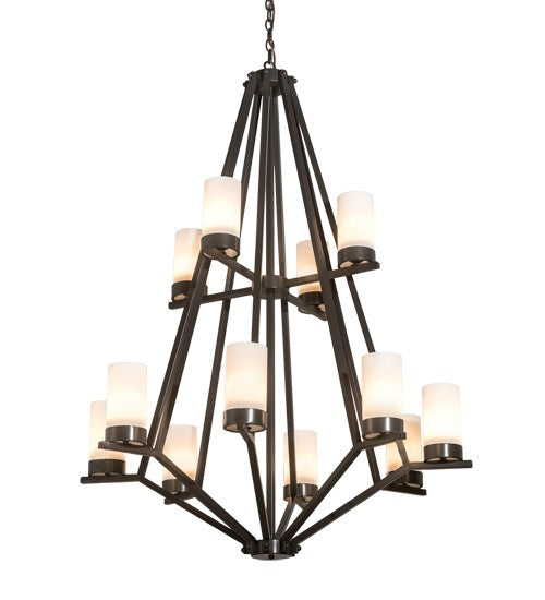 2nd Ave Lighting Galen 42" Wide Two Tier 12 Light Chandelier in Timeless Bronze Finish