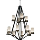 2nd Ave Lighting Galen 60" Wide 12 LT Chandelier in Blackwash Finish