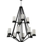 2nd Ave Lighting Galen 60" Wide 12 LT Chandelier in Blackwash Finish
