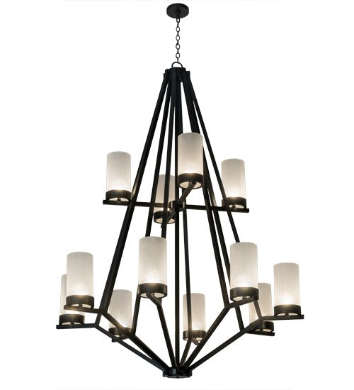 2nd Ave Lighting Galen 60" Wide 12 LT Chandelier in Blackwash Finish