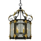 2nd Ave Lighting Ganser 25" Wide Lantern Pendant in Blackwash With Gold Accents