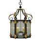 2nd Ave Lighting Ganser 25" Wide Lantern Pendant in Blackwash With Gold Accents