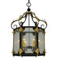 2nd Ave Lighting Ganser 25" Wide Lantern Pendant in Blackwash With Gold Accents