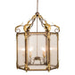 2nd Ave Lighting Ganser 34" Lantern Pendant in Gilded Tobacco Finish With Gold Highlights