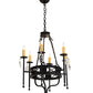 2nd Ave Lighting Gina 24" Wide 6 LT Chandelier in Blackwash Finish