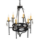 2nd Ave Lighting Gina 24" Wide 6 LT Chandelier in Blackwash Finish