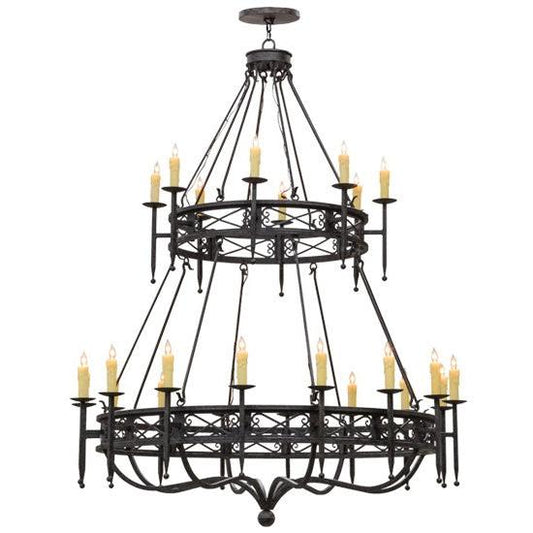 2nd Ave Lighting Gina 70" Wide 24 LT Two Tier Chandelier in Coffee Bean Finish