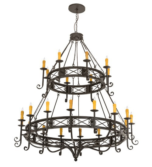 2nd Ave Lighting Gina 72" Wide 24 LT Chandelier in Timeless Bronze Finish