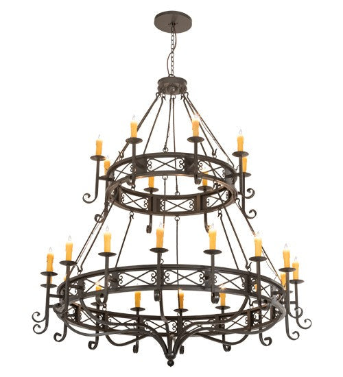 2nd Ave Lighting Gina 72" Wide 24 LT Chandelier in Timeless Bronze Finish
