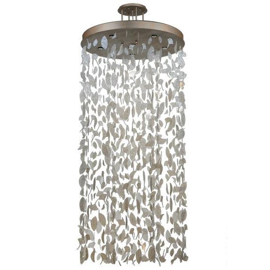 2nd Ave Lighting Gingko Leaf 44" Cascading Pendant in Champaign Metallic Finish
