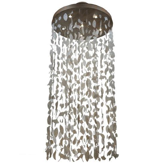 2nd Ave Lighting Gingko Leaf 44" Cascading Pendant in Champaign Metallic Finish