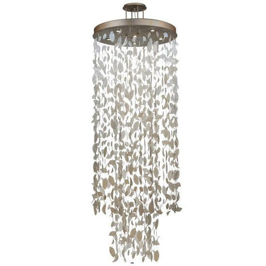 2nd Ave Lighting Gingko Leaf 44" Cascading Pendant in Champaign Metallic Finish