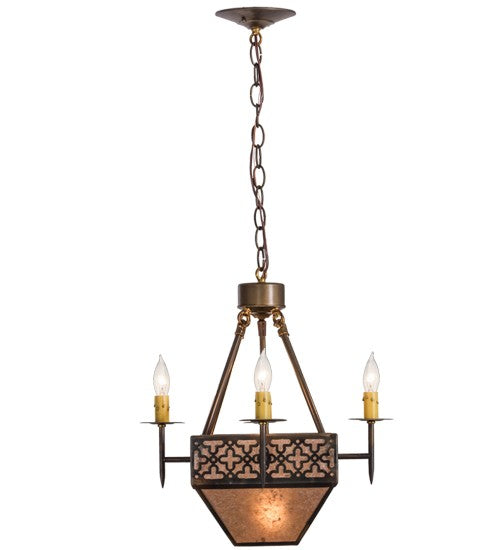 2nd Ave Lighting Gironde 16" Wide 4 Light Pendant in Light Burnished Antique Copper