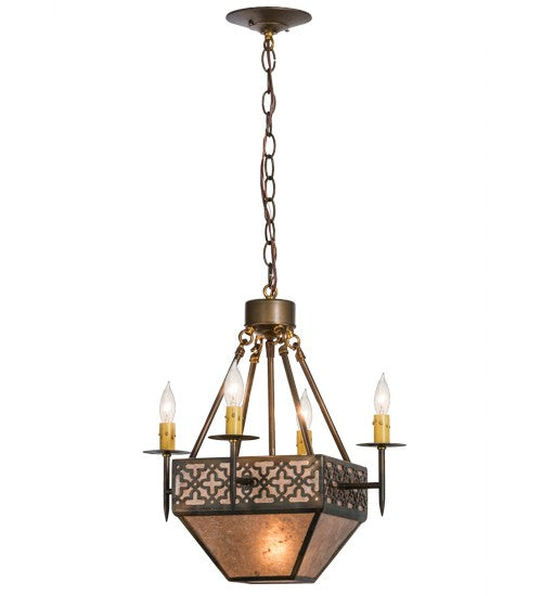 2nd Ave Lighting Gironde 16" Wide 4 Light Pendant in Light Burnished Antique Copper
