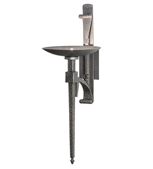 2nd Ave Lighting Gothic Bobeche 13" Wide Wall Sconce in Antique Brass Finish