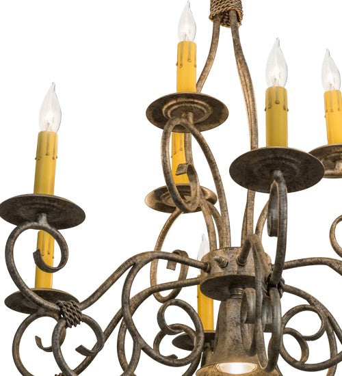 2nd Ave Lighting Grace 26" Wide 10 Light Chandelier in Corinth Finish
