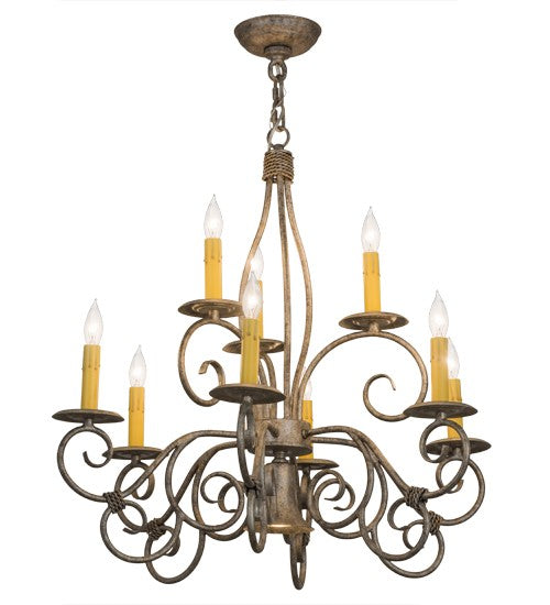 2nd Ave Lighting Grace 26" Wide 10 Light Chandelier in Corinth Finish