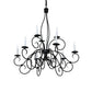 2nd Ave Lighting Grace 36" Wide 10 Light Two Tier Chandelier in Blackwash Finish