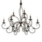 2nd Ave Lighting Grace 40" Wide 10 Light Two Tier Chandelier in Timeless Bronze