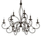 2nd Ave Lighting Grace 40" Wide 10 Light Two Tier Chandelier in Timeless Bronze