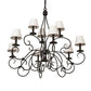 2nd Ave Lighting Grace 40" Wide 10 Light Two Tier Chandelier in Timeless Bronze Finish