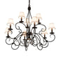 2nd Ave Lighting Grace 40" Wide 10 Light Two Tier Chandelier in Timeless Bronze Finish