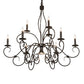 2nd Ave Lighting Grace 40" Wide 10 Light Two Tier Chandelier in Timeless Bronze