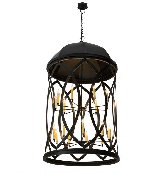 2nd Ave Lighting Grafton 42" Wide 18 LT Pendant in Textured Black Finish