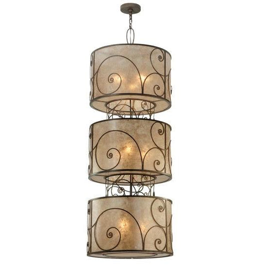 2nd Ave Lighting Granada 24" Wide 3 Tier Pendant in Gilded Tobacco Finish