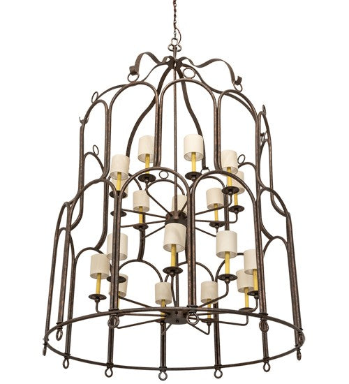 2nd Ave Lighting Grand Stair 54" Wide 18-Light Chandelier in Gilded Tobacco Finish