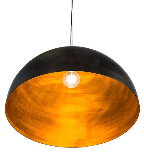 2nd Ave Lighting Gravity 36" Wide Pendant in Solar Black and Copper Finish