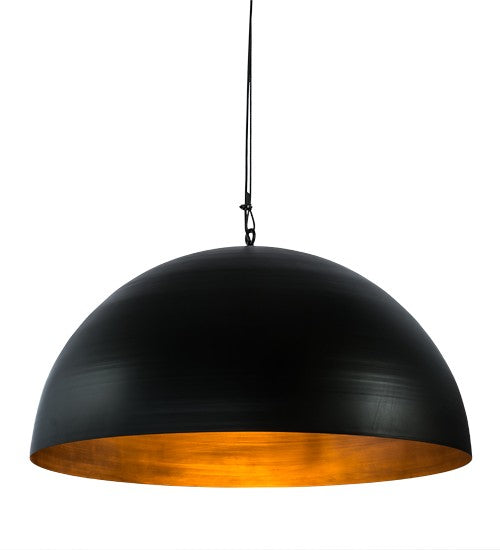 2nd Ave Lighting Gravity 36" Wide Pendant in Solar Black and Copper Finish