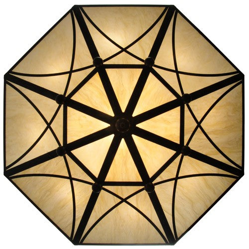 2nd Ave Lighting Grenoble 74" Wide Semi-Flushmount in Roasted Red Pepper Finish
