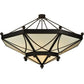 2nd Ave Lighting Grenoble 74" Wide Semi-Flushmount in Roasted Red Pepper Finish