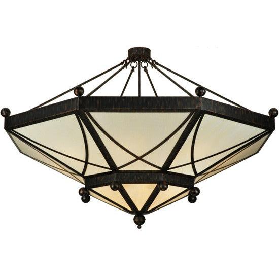 2nd Ave Lighting Grenoble 74" Wide Semi-Flushmount in Roasted Red Pepper Finish