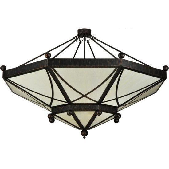 2nd Ave Lighting Grenoble 74" Wide Semi-Flushmount in Roasted Red Pepper Finish