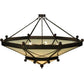 2nd Ave Lighting Grenoble 74" Wide Semi-Flushmount in Roasted Red Pepper Finish